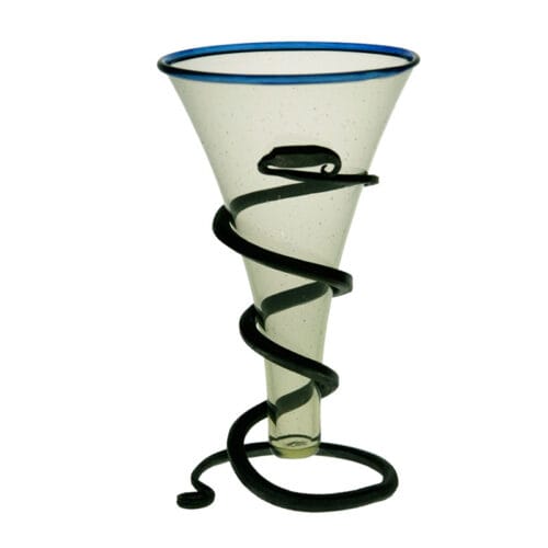 Cone beaker with blue rim