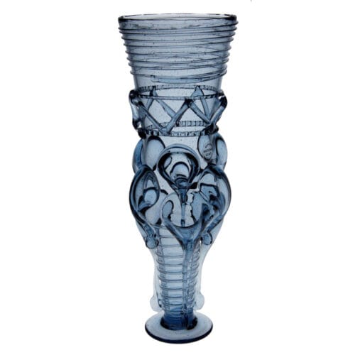 Claw beaker, blue, Vendel/Valsgärde