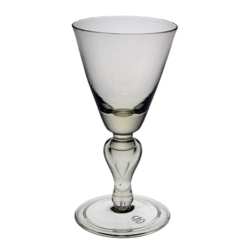 Engelskt vinglas med luftbubbla i benet