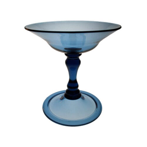 Bowl on foot, blue