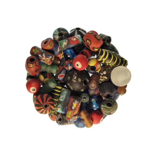 Glass beads viking style, frosted