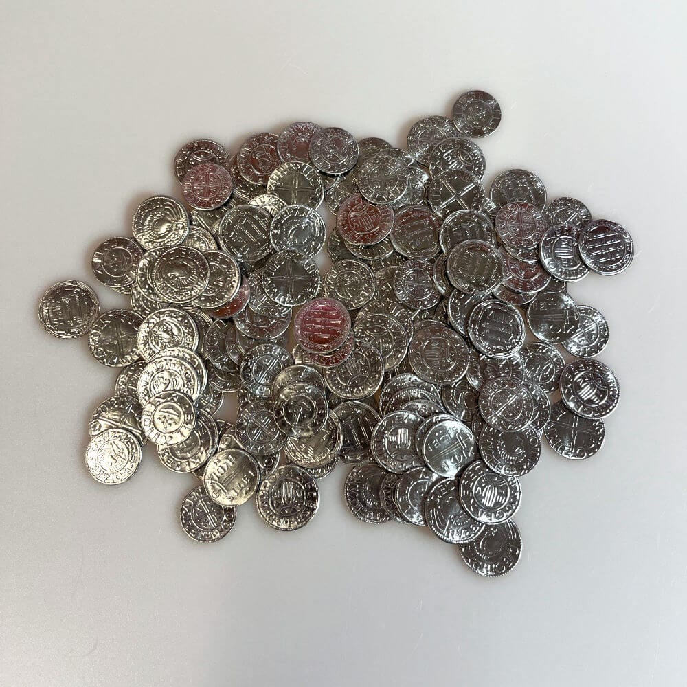 Viking coins, steel, small