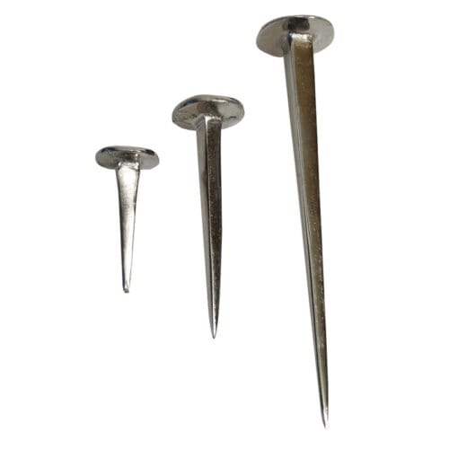 Polished, nickel-plated nails